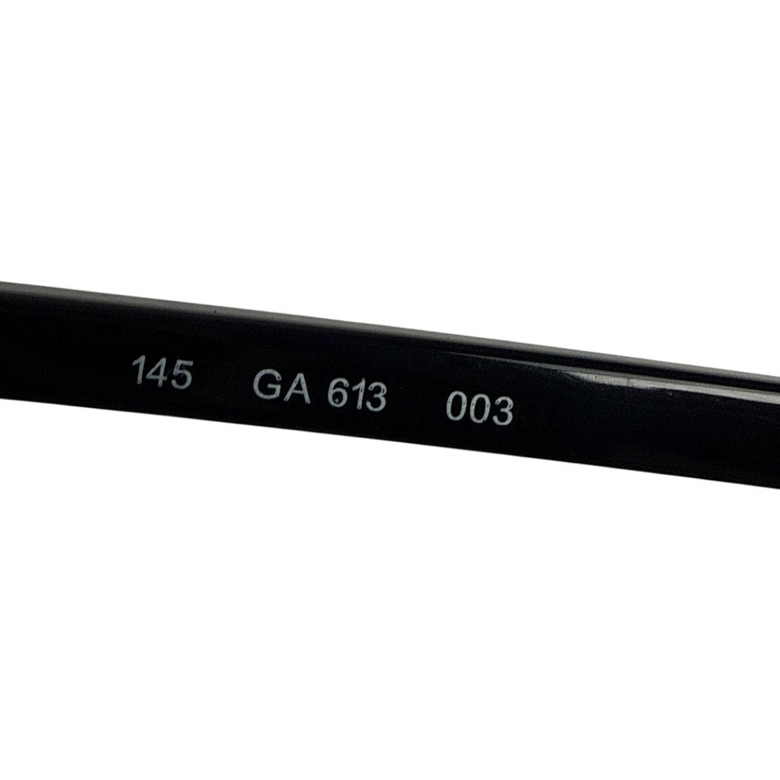 Vintage 90s Giorgio Armani GA 613 003 Black Semi Rimless Eyeglass Frames Italy 145mm