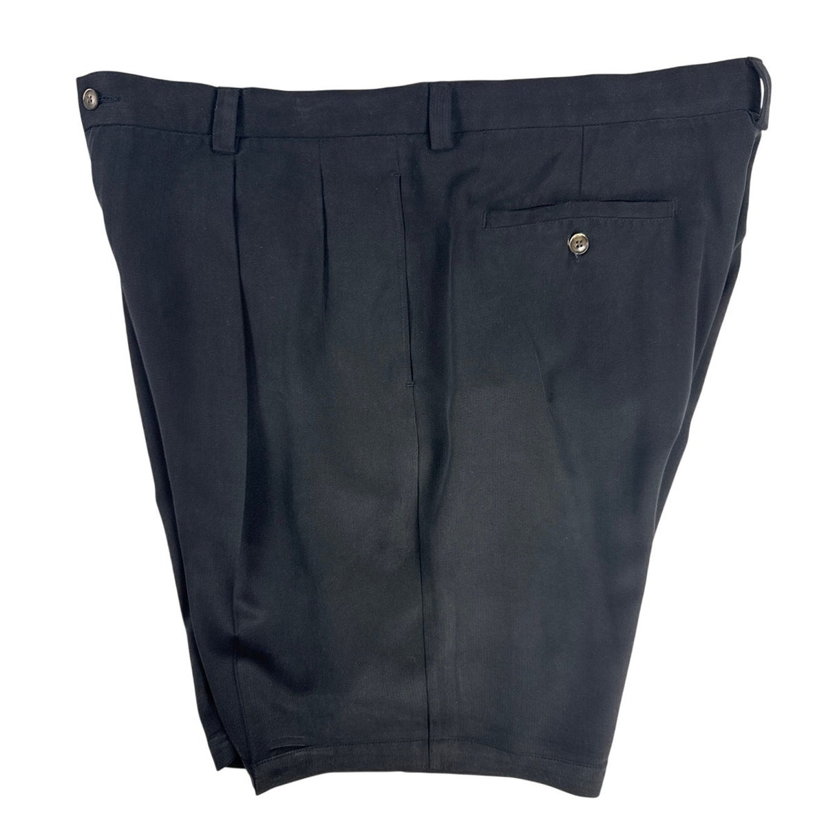 Vintage 90s Tommy Bahama Black Silk Pleated Shorts Men's 38 8” Inseam