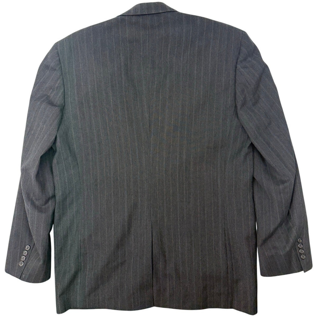 Vintage 90s Gray Wool Pinstripe Suit Men's Large 44R 38x30 USA Palm Beach