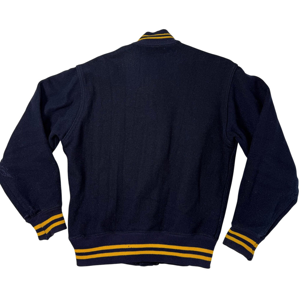 Vintage 60s Men’s M/L Michigan Marching Band Varsity Jacket Navy Wool Union