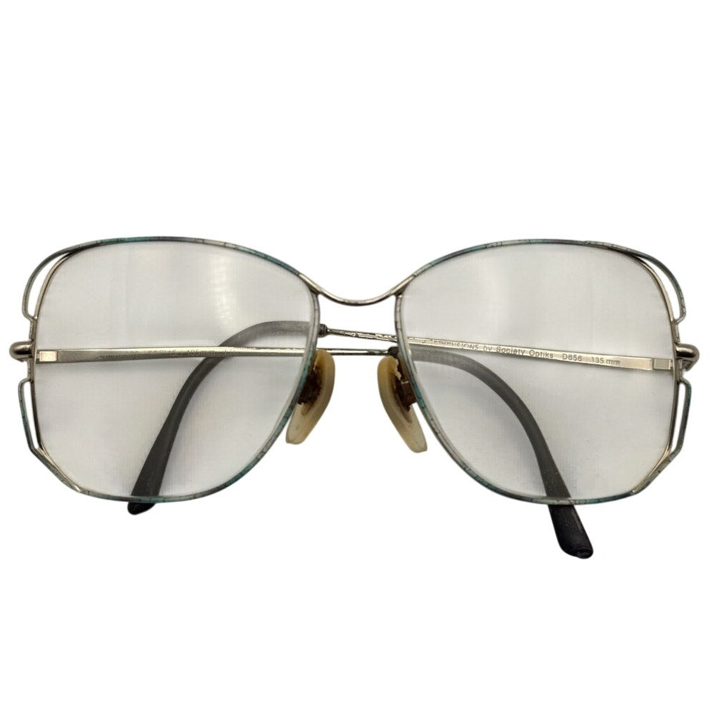 Vintage Society Optiks D856 307 Eyeglass Frames Gold 56-15-135 France