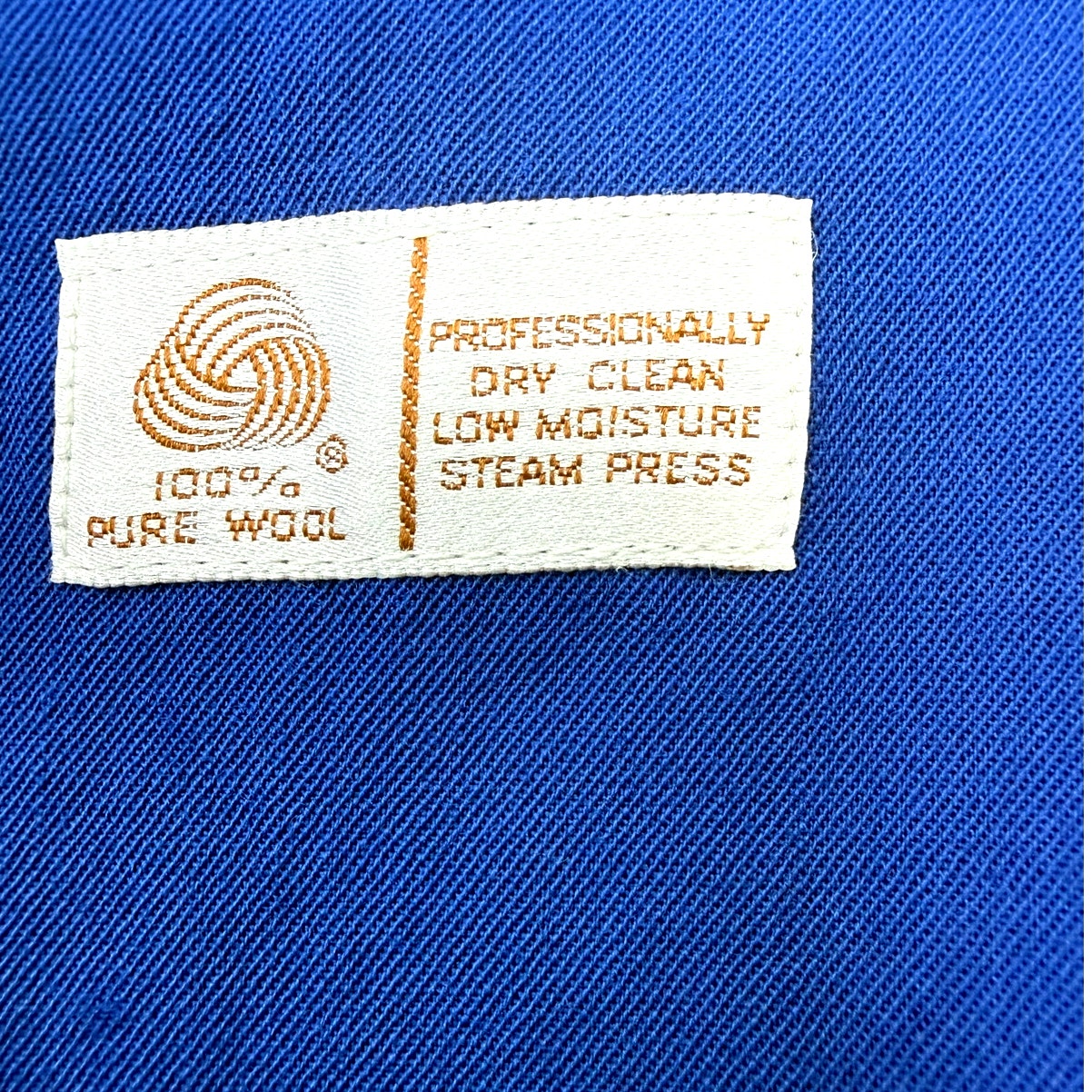 Vintage Saville Royal Blue 100% Wool Belted Trench Coat Women's S/M