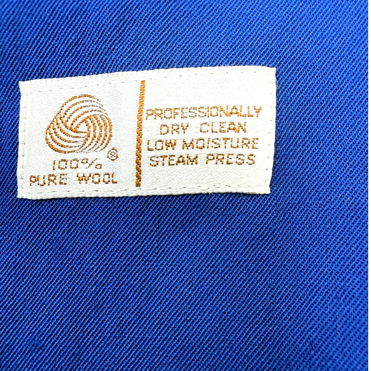 Vintage Saville Royal Blue 100% Wool Belted Trench Coat Women's S/M
