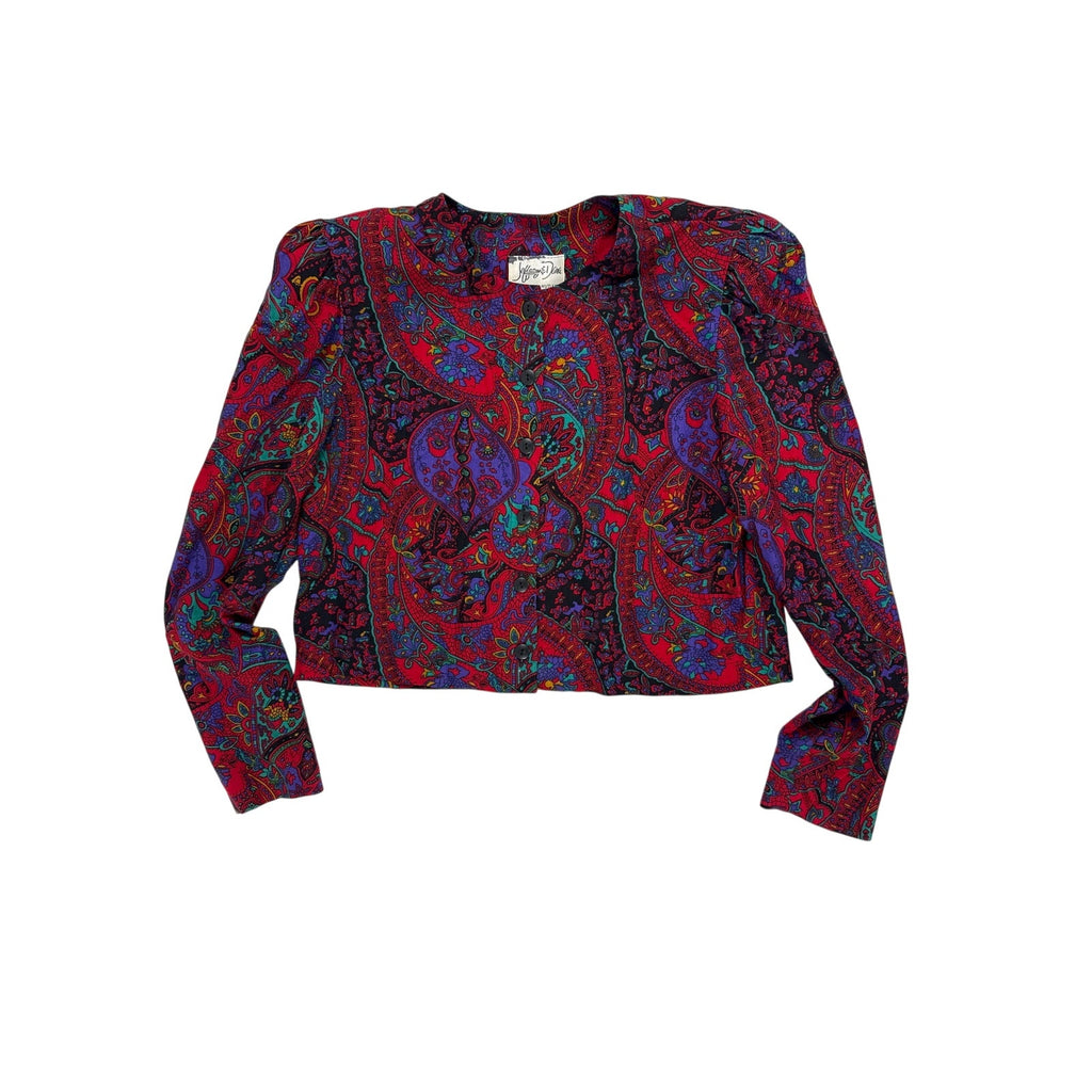 Vintage 80s Jeffrey & Dara Rayon Paisley Palazzo Pant Set Women's M/L