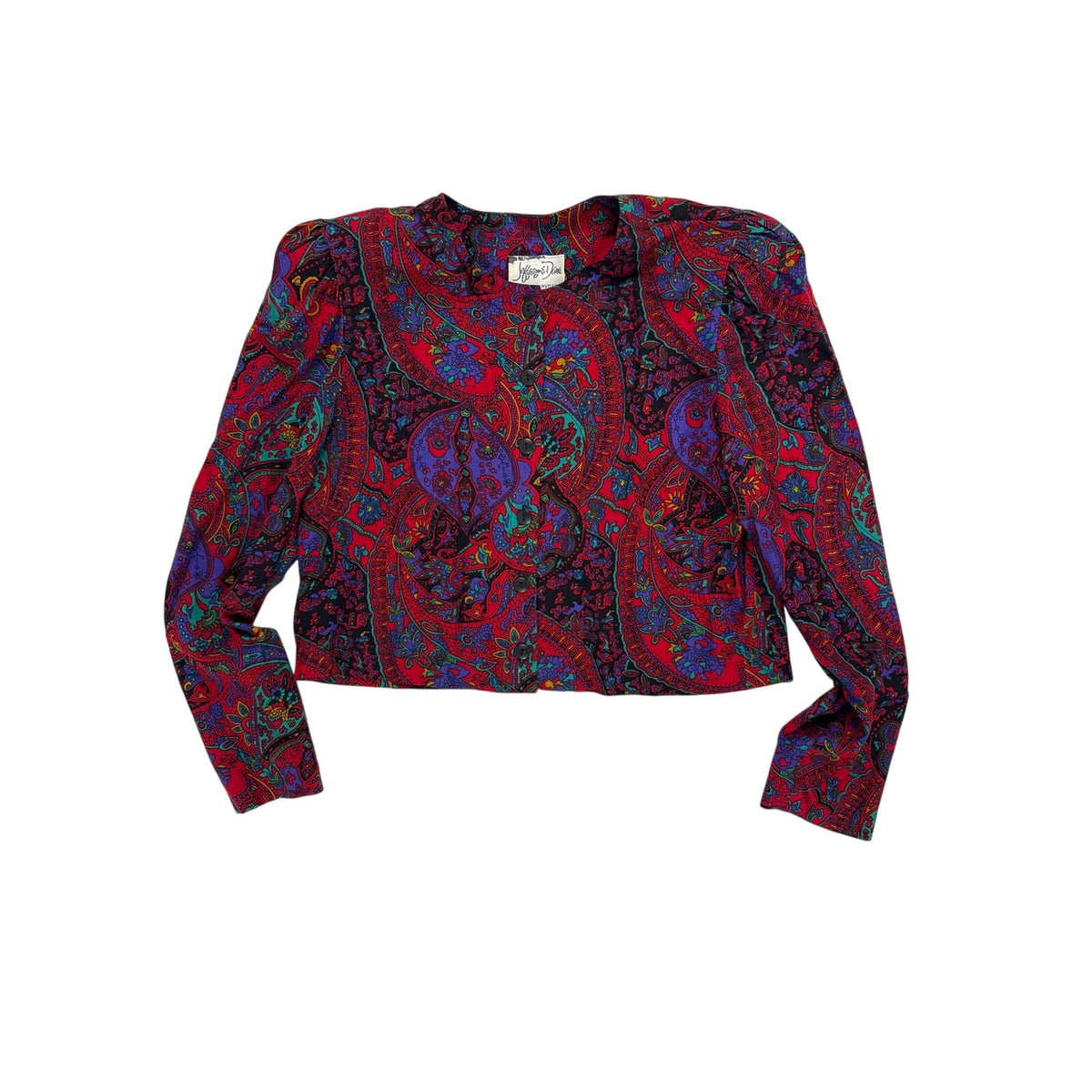 Vintage 80s Jeffrey & Dara Rayon Paisley Palazzo Pant Set Women's M/L