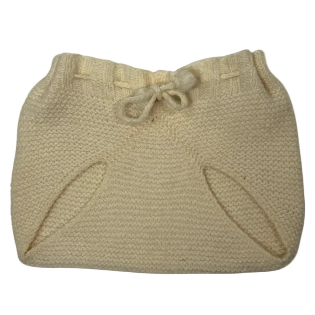 Vintage 60s Bloomers Diaper Cover Wool Knit Cream Unisex Child Drawstring