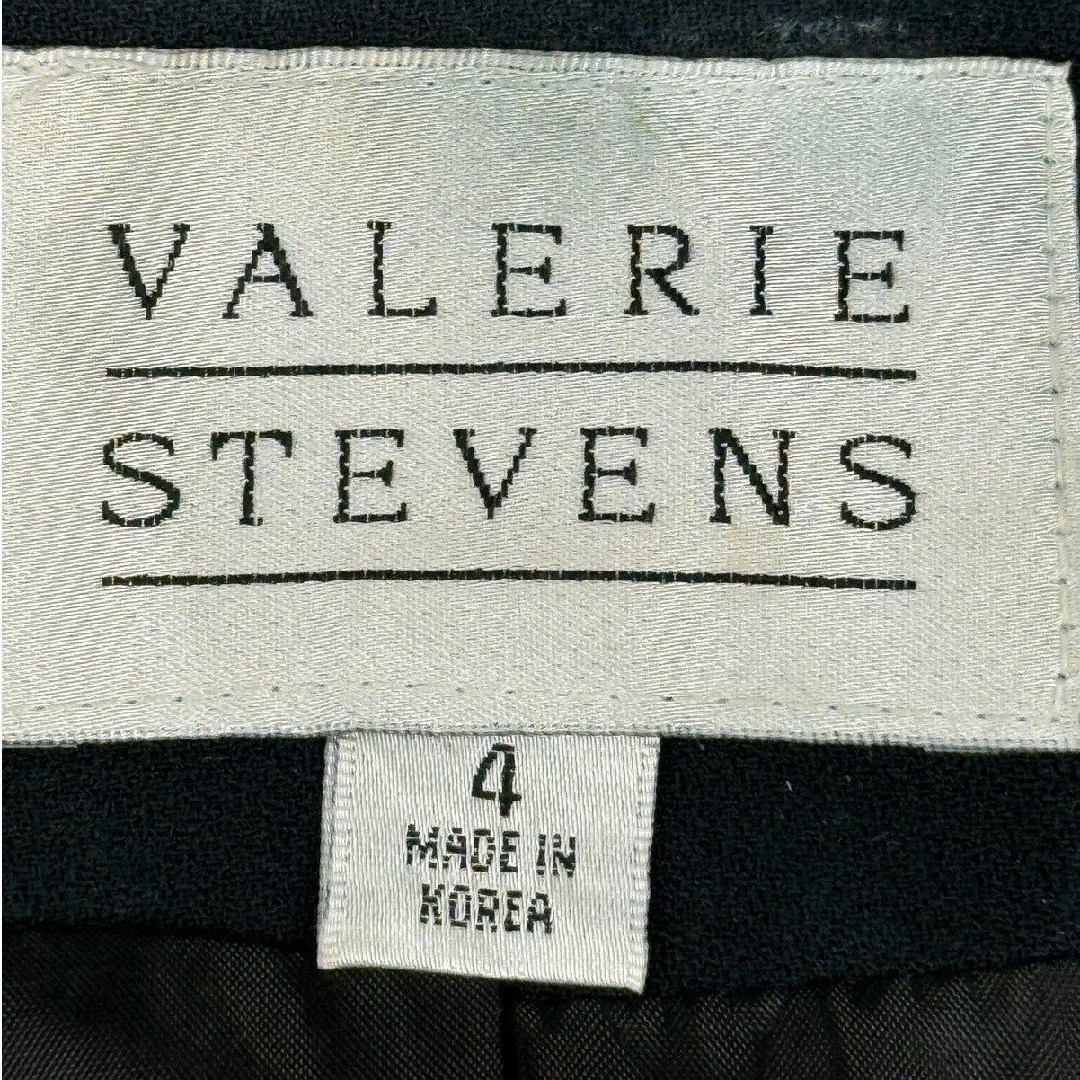 Vintage 80s Valerie Stevens Women's Double Breasted Blazer Jacket Size 4 Black