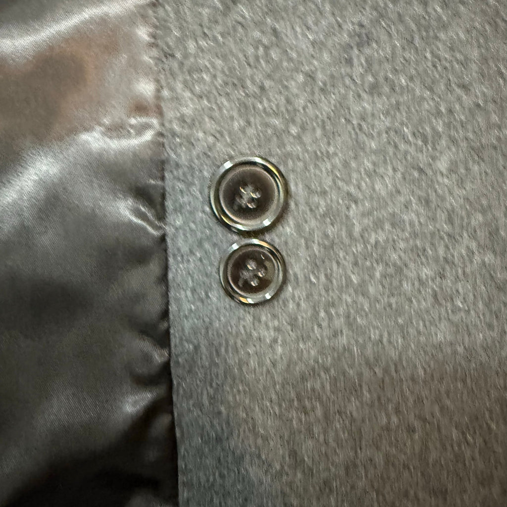 Vintage 90s Women's 14 Karen Gray Wool Cashmere Trench Coat