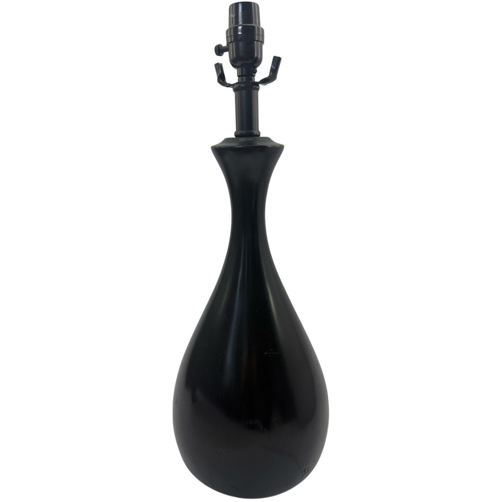 Vintage Black Teardrop Table Lamp 22” Mid Century Modern Style