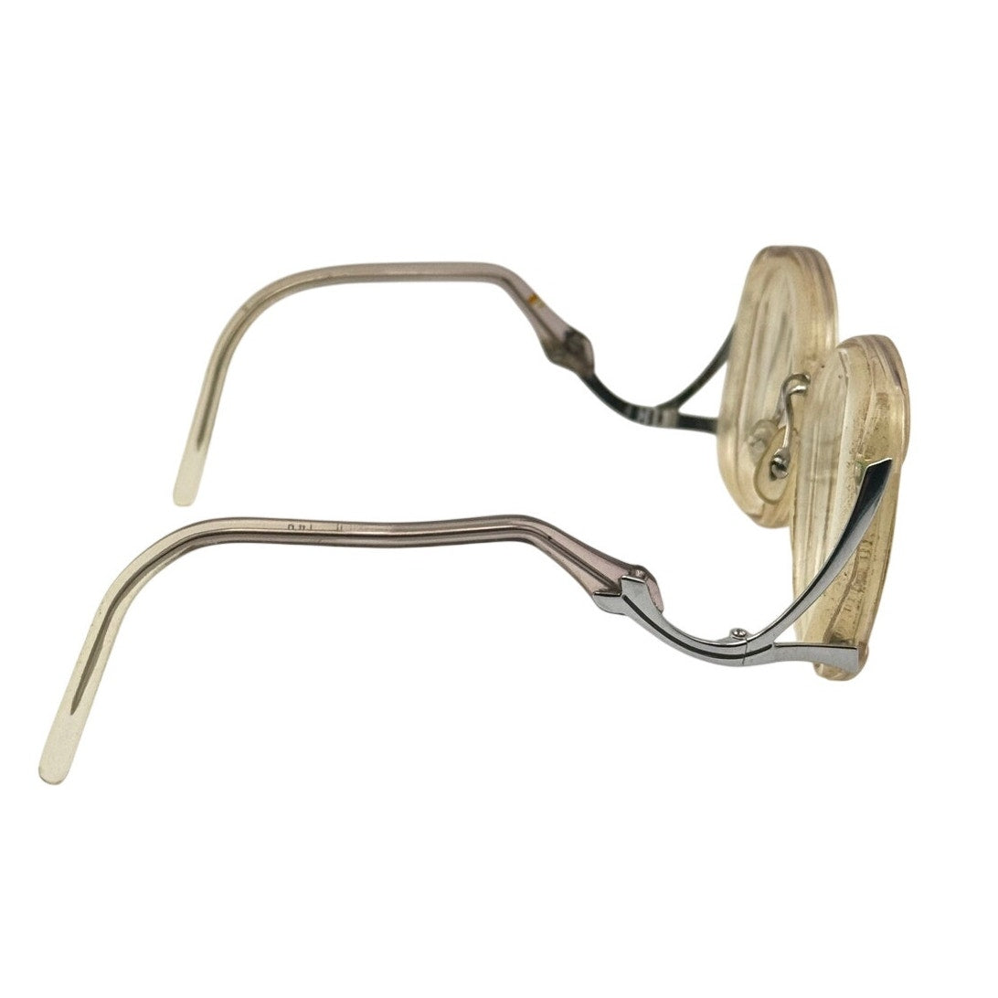 Vintage Oversized Clear Eyeglass Frames Gold Tone 54-16-140 USA