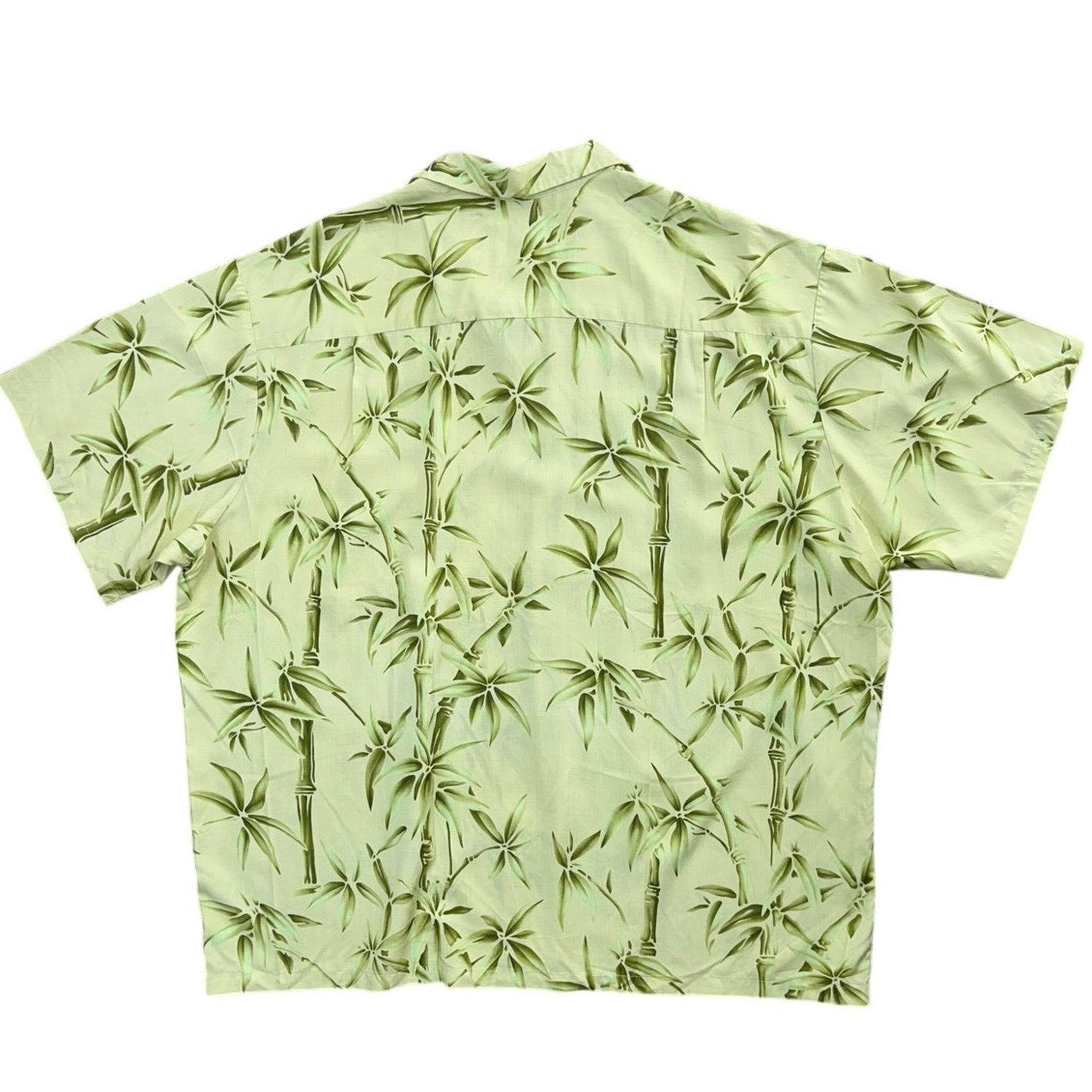 Vintage 80s Bishop St Hawaiian Bamboo Print Shirt Men's 3XL Cotton Aloha