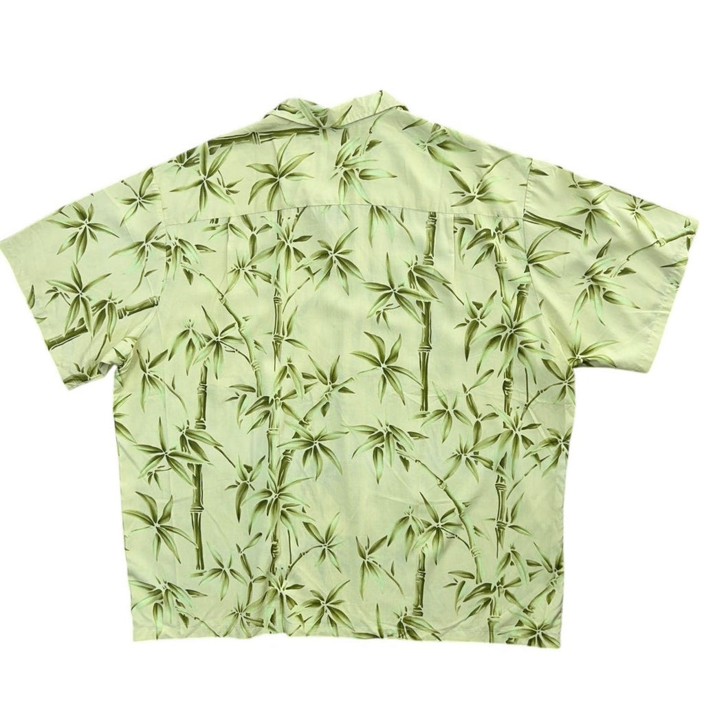 Vintage 80s Bishop St Hawaiian Bamboo Print Shirt Men's 3XL Cotton Aloha
