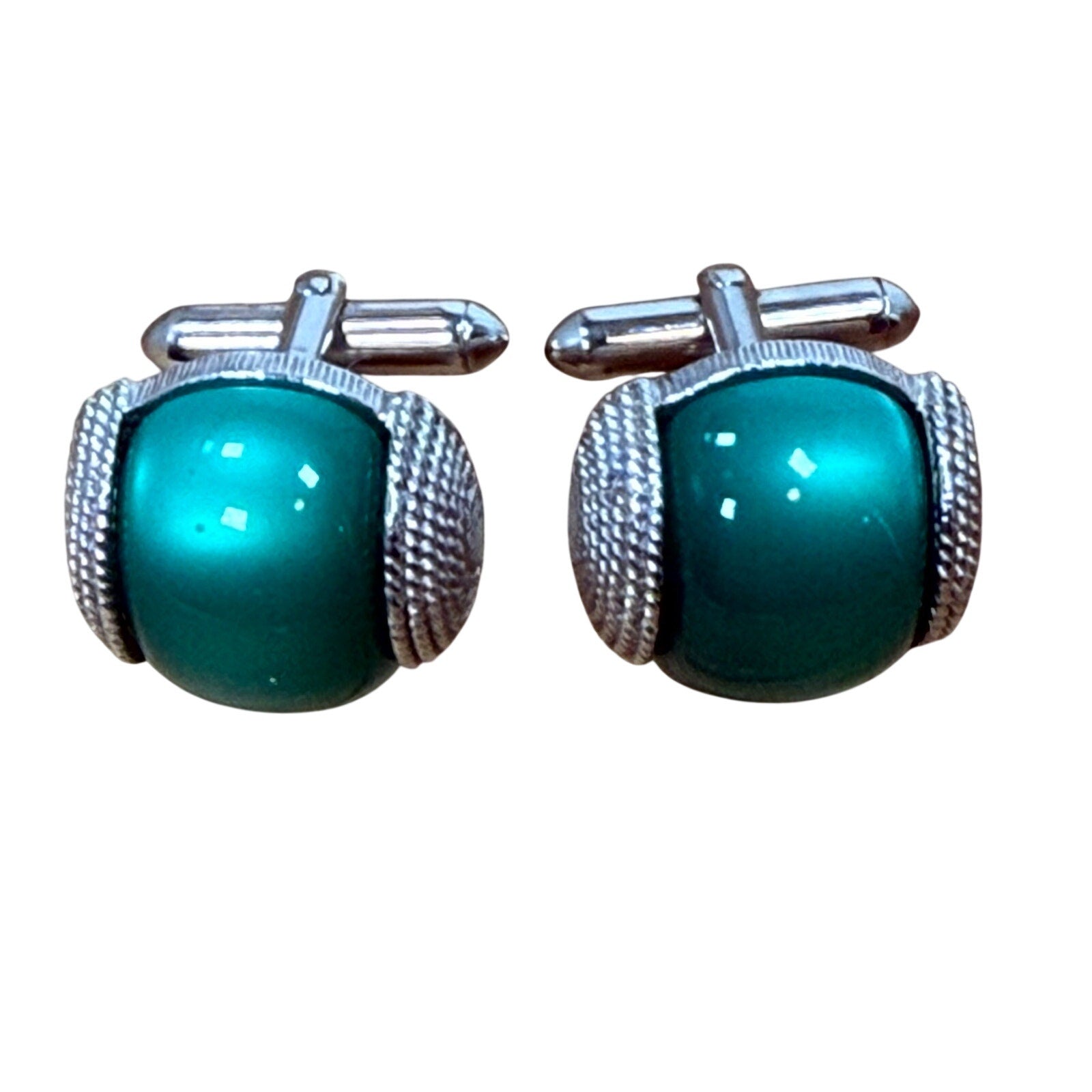 Mens 60s Green Cufflinks