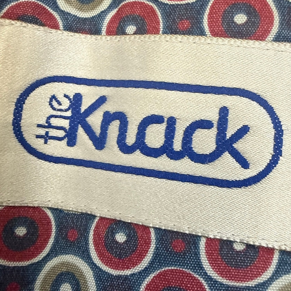 Vintage 70s Knack Navy Knit Blazer Gold Crest Buttons USA 40 Chest