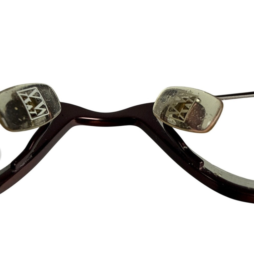 Vera Wang V025 Burgundy Brown Rectangular Eyeglass Frames BU 53-16-135