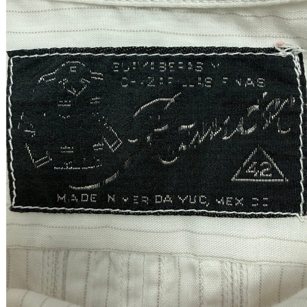 Vintage 80s White Guayabera Shirt Mens XL 4 Pocket Pintuck Mexico
