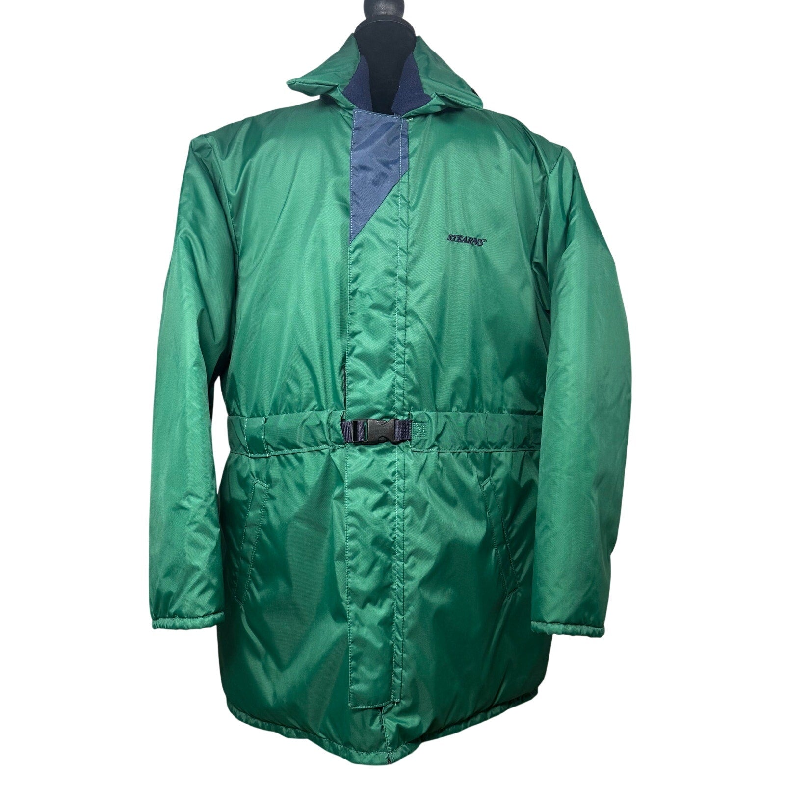 Vintage 80s Stearns Men’s XL Flotation Jacket Type III PFD USCG Green Blue
