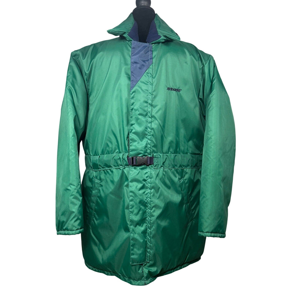 Vintage 80s Stearns Jacket Men’s XL Green Blue Fishing Ocean