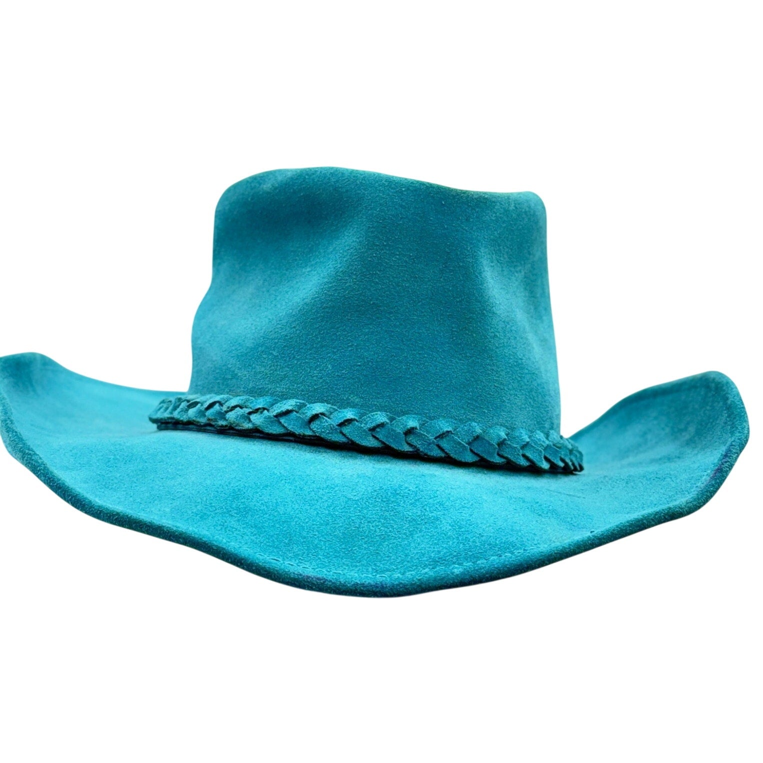 Vintage 00s Henschel Hat Co USA Teal Outback Western Hat Small Made in USA