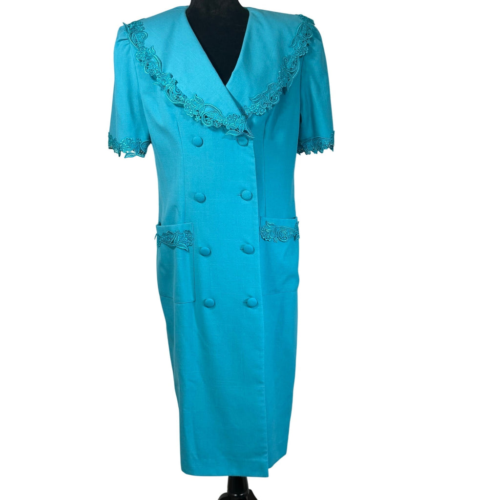 Womens 80s Midi Dress