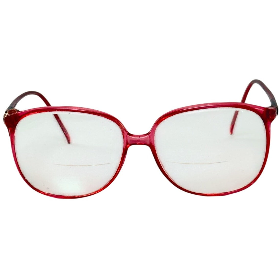 Vintage 70s Women's Frames Tura TL 11 Oversized Eyeglass Frames Red Japan 150