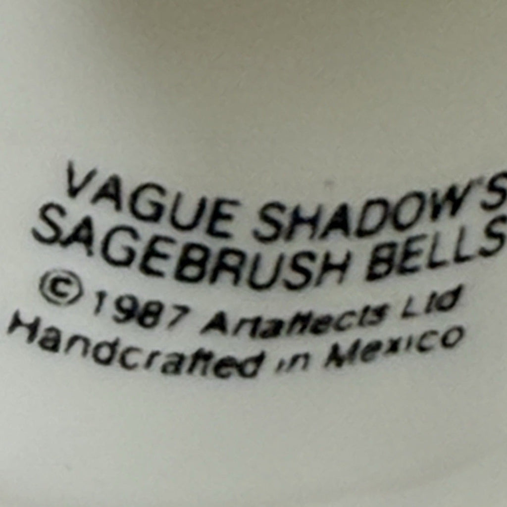 Vintage 80s Gregory Perillo Vague Shadows Native American Angel Bell Ornament