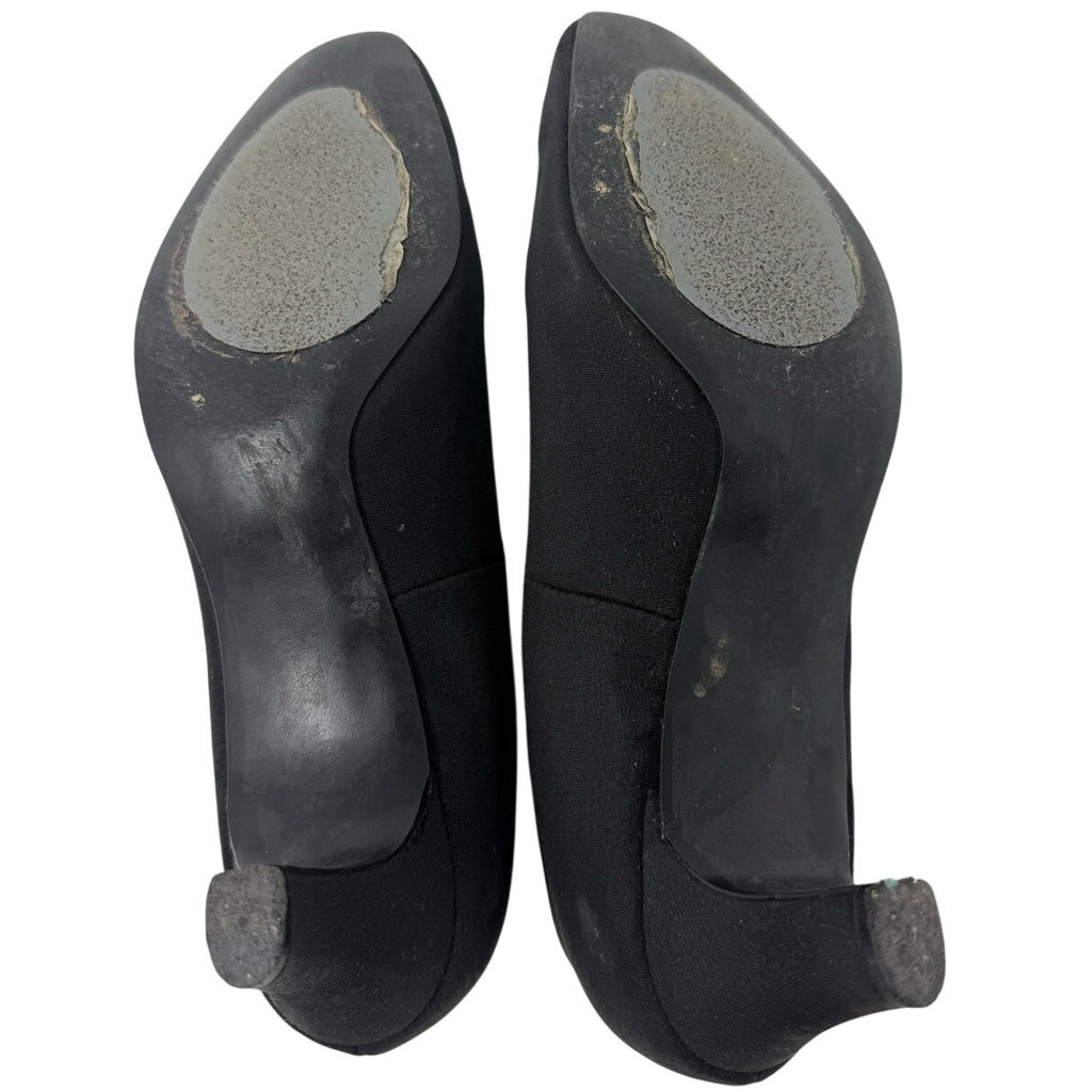 Vintage 60s Women's 5 Flirtations Black Rhinestone Pump Heels Narrow Fit