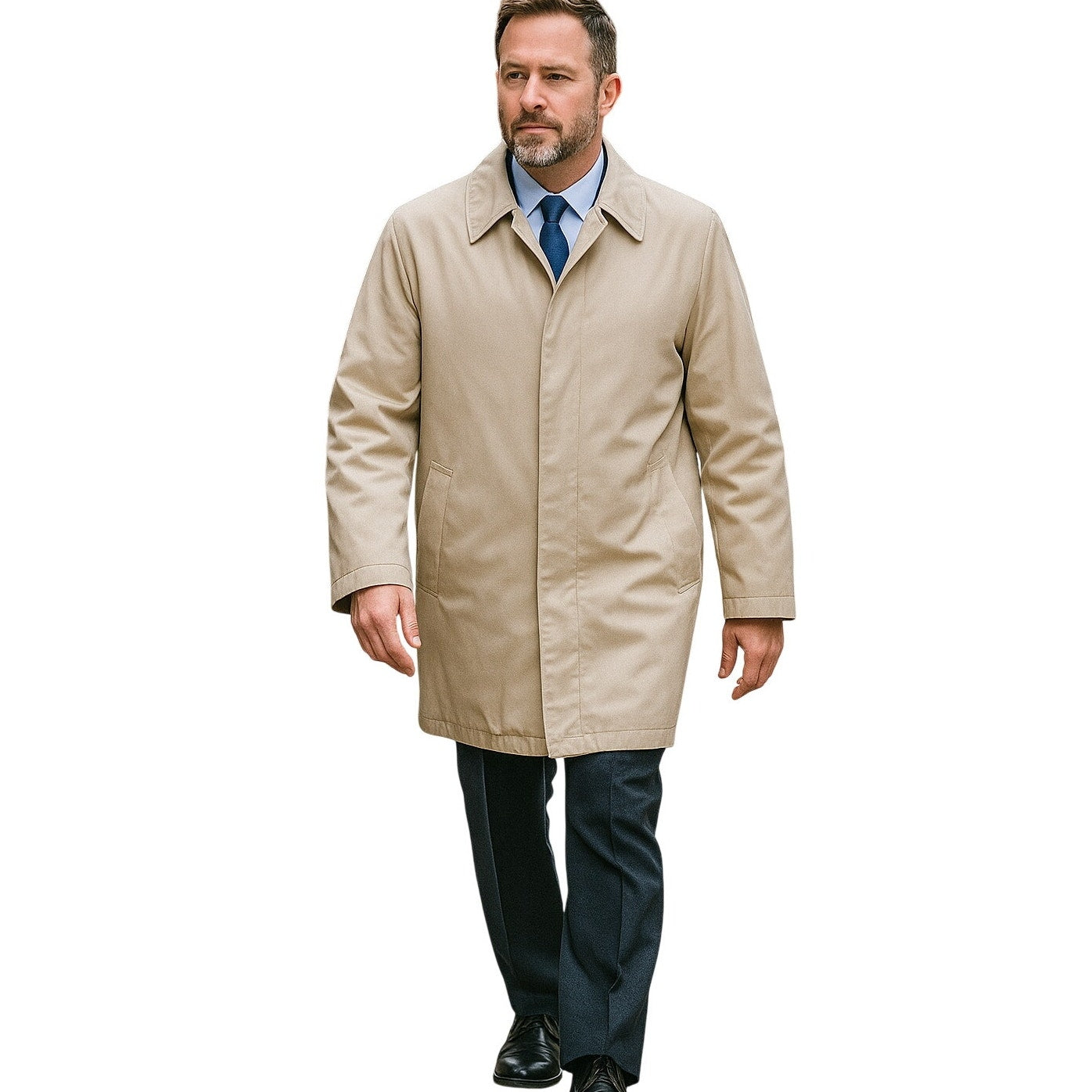 Vintage 70s London Fog Polar Plus Men’s 42L Beige Trench Coat Removable Liner