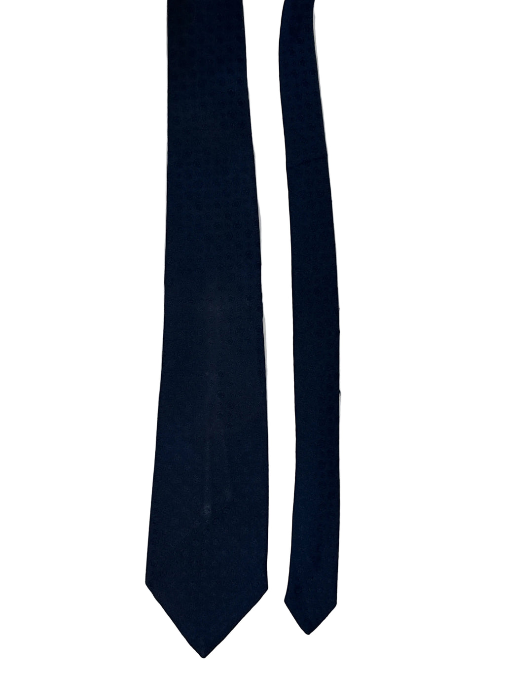 Vintage 60s Velducci Navy Textured Polyester Tie Slim 3.25"