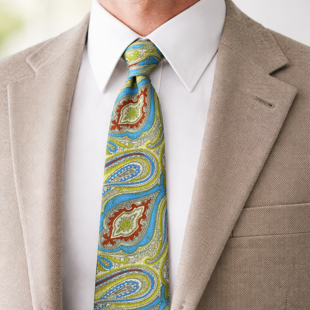 Mens Mod Silk Necktie