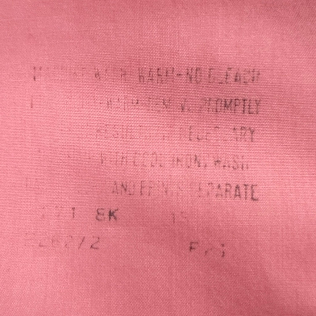 Vintage 70s Nudelmans Mens Large Pink Point Collar Shirt Size 42