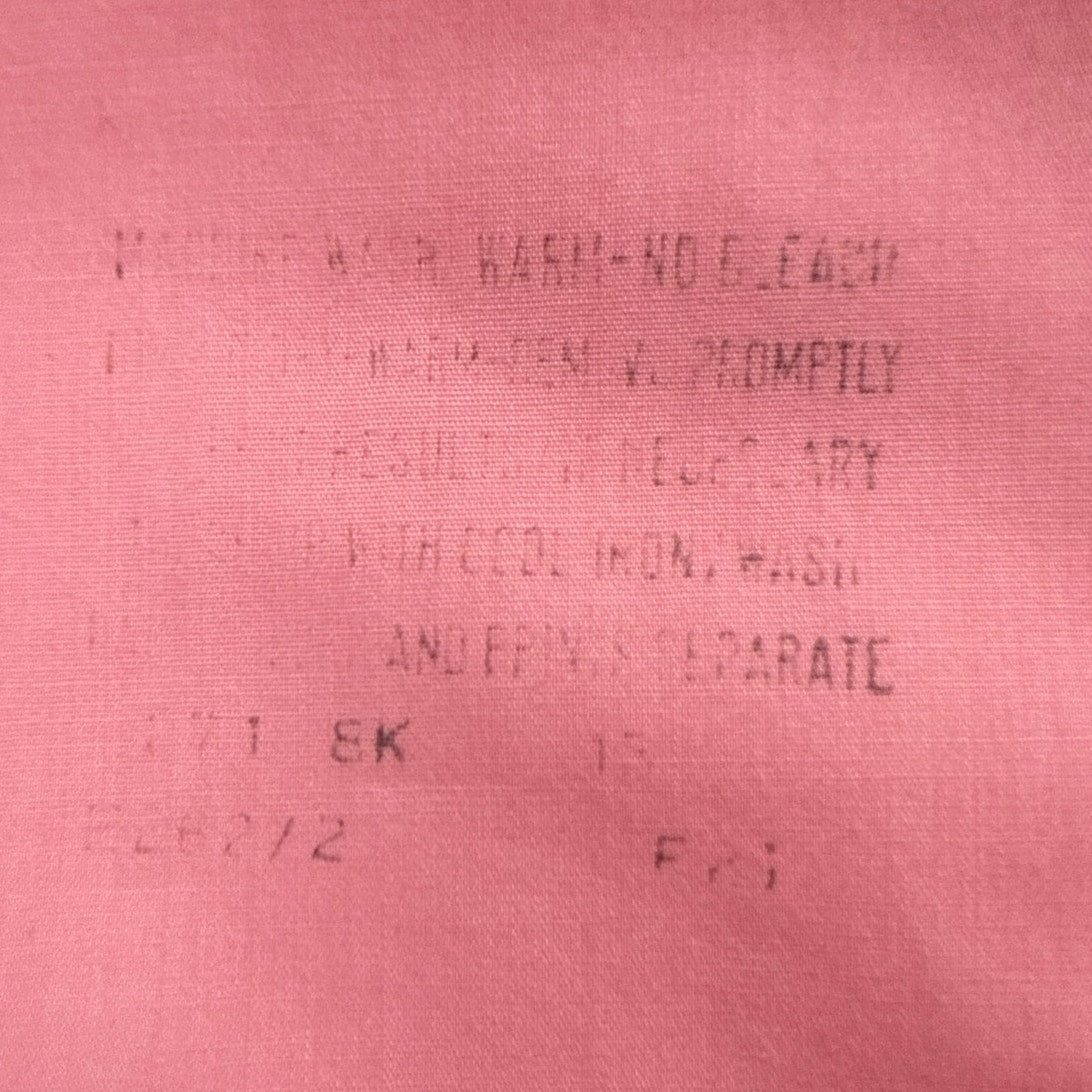 Vintage 70s Nudelmans Mens Large Pink Point Collar Shirt Size 42