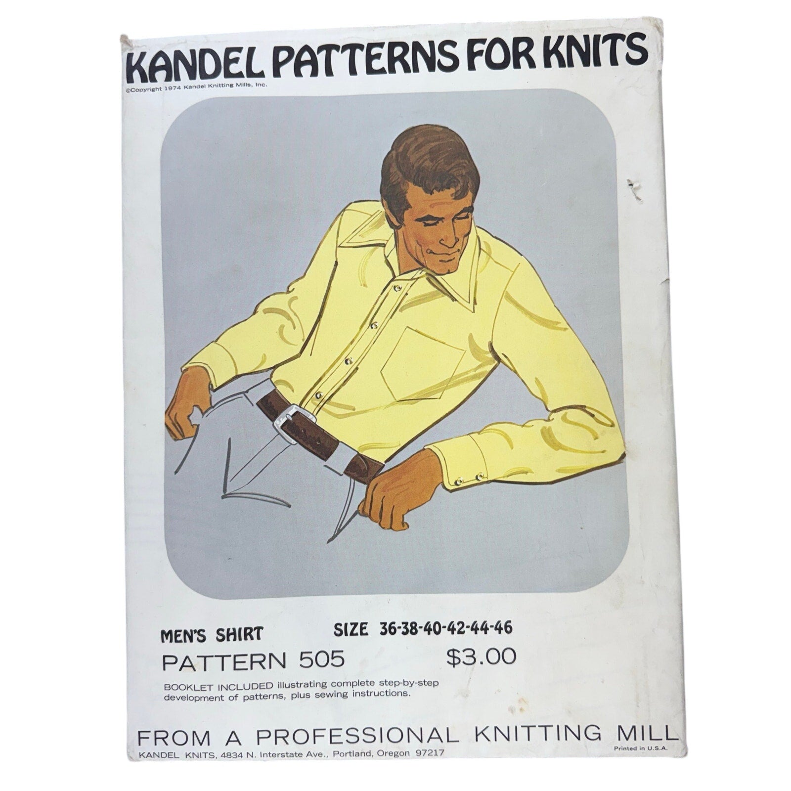 Mens 70s Sewing Pattern