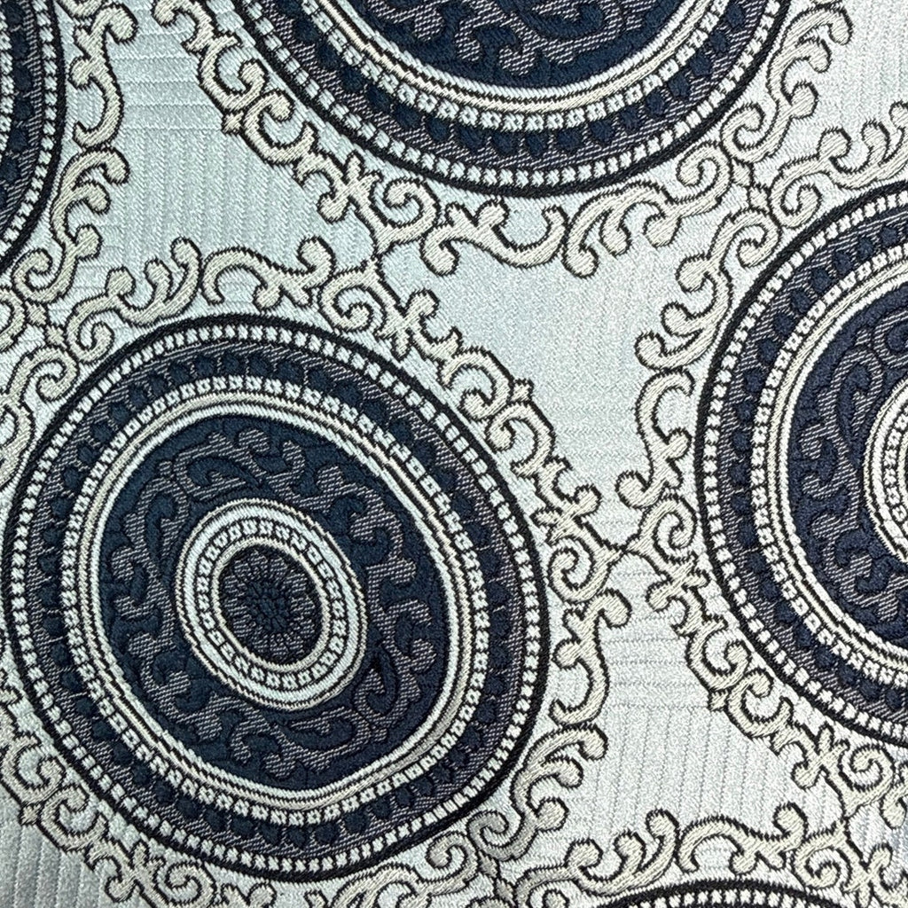 Vintage 70s Blue Circle Geometric Wide Polyester Tie British Made