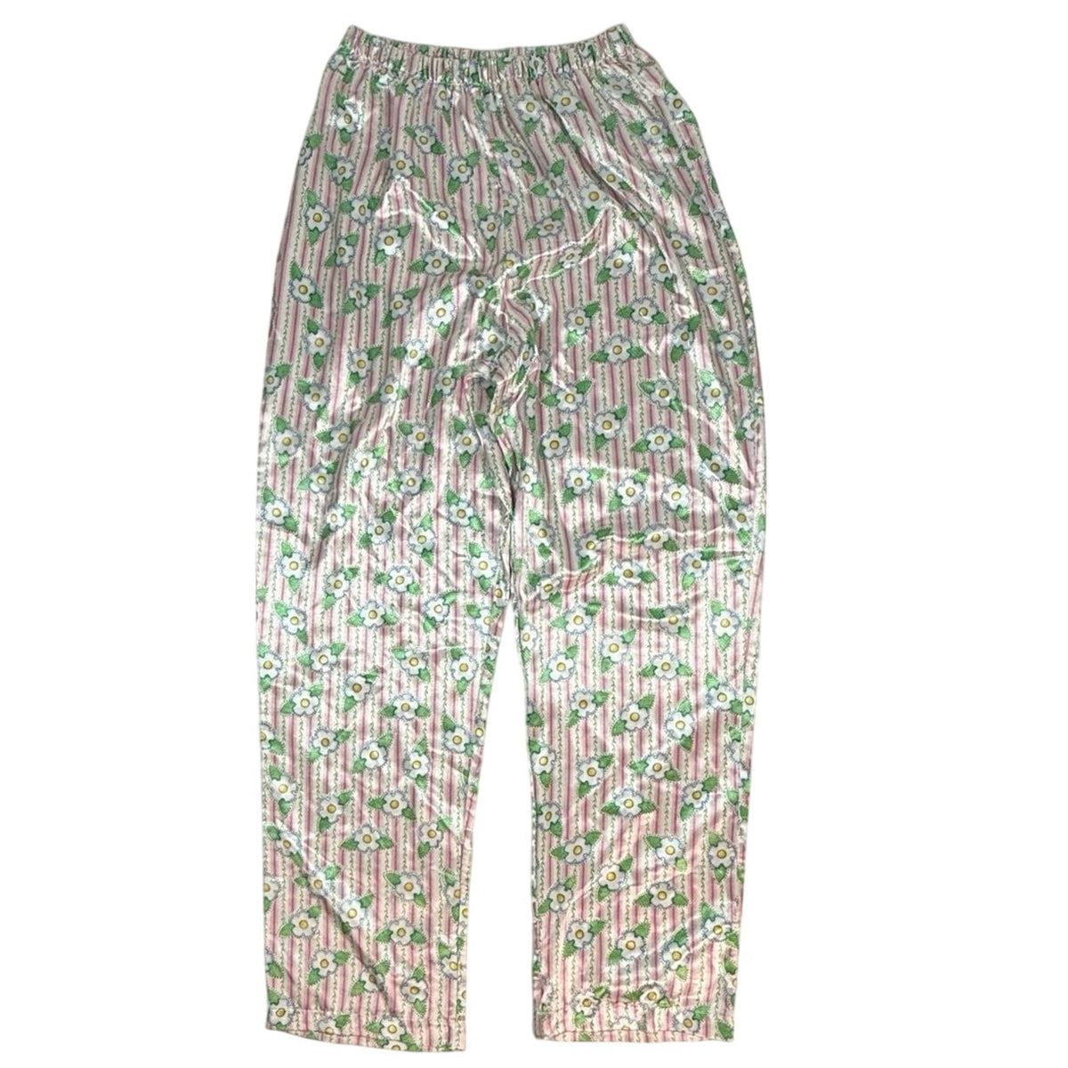 Vintage 90s Mary Engelbreit Pajama Set Women's Small Floral Stripe Sleepwear
