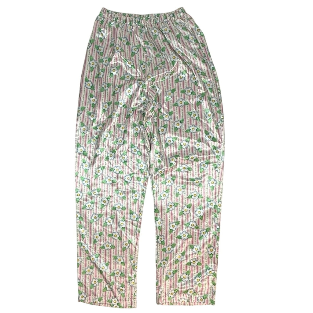 Vintage 90s Women's Small Pajama Set by Mary Engelbreit Floral Stripe Sleepwear