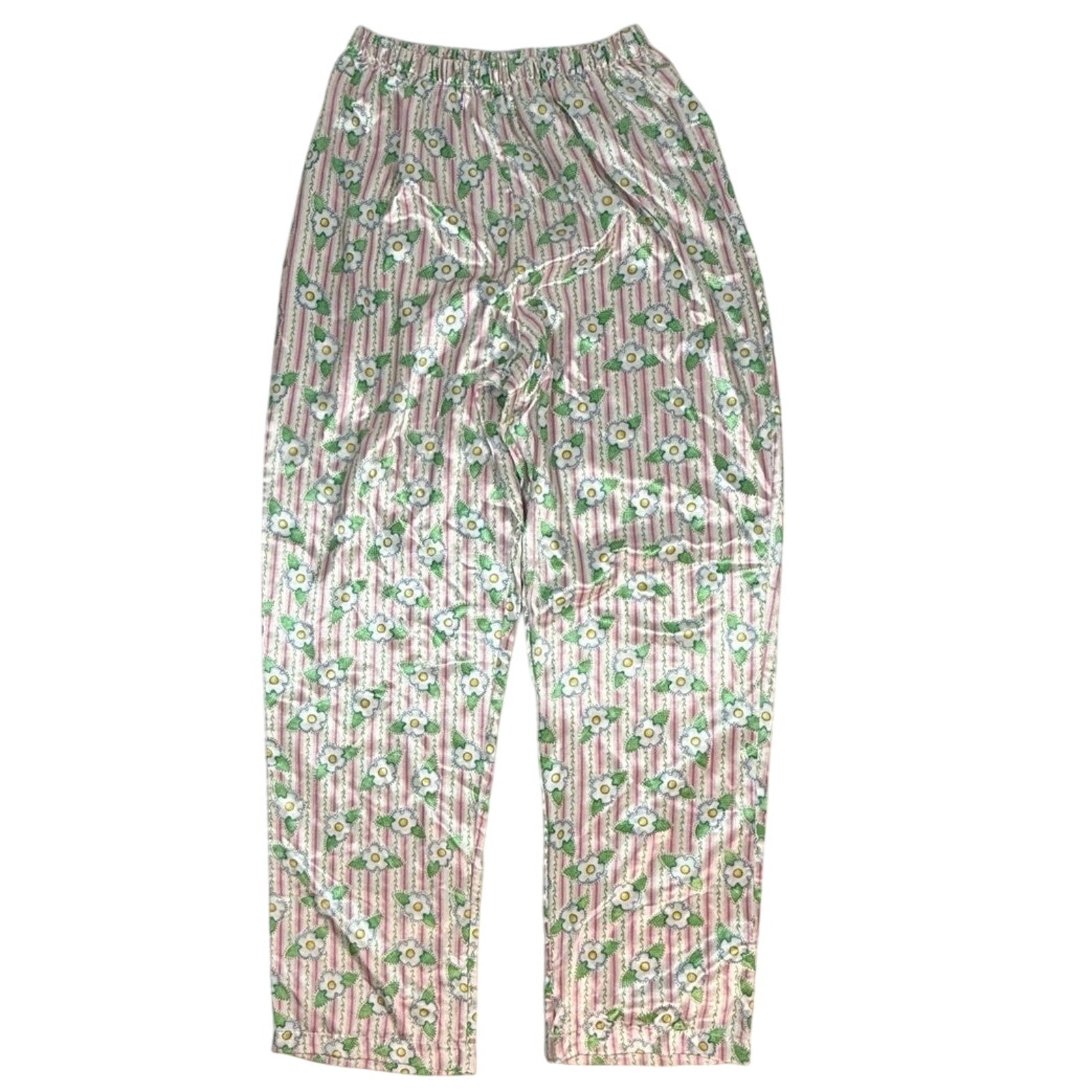 Vintage 90s Women's Small Pajama Set by Mary Engelbreit Floral Stripe Sleepwear