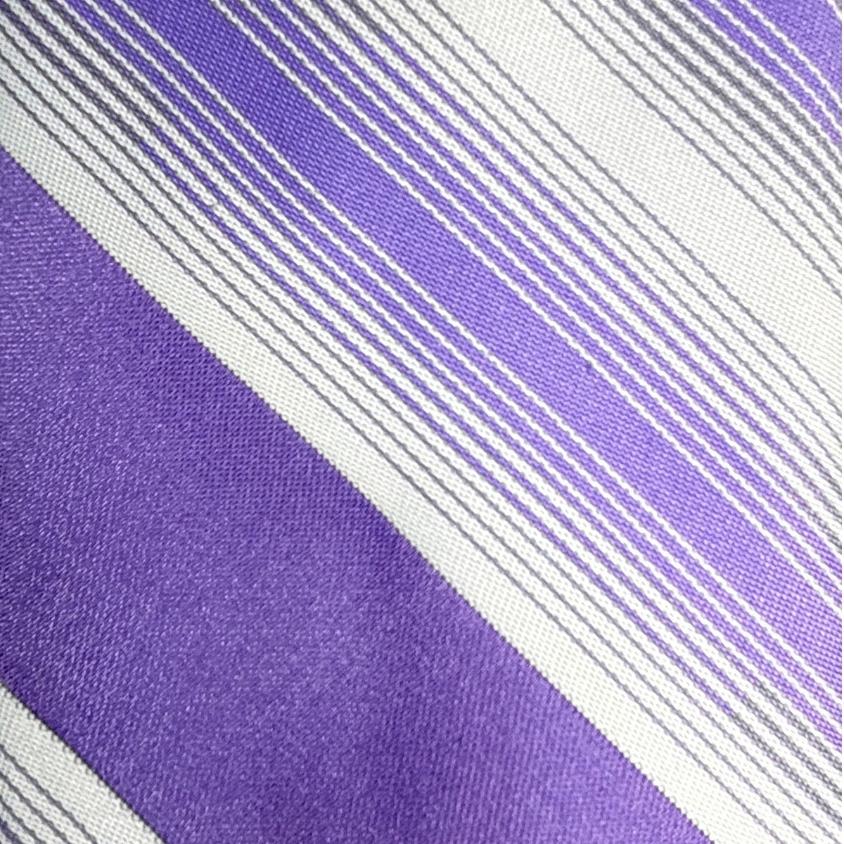 Vintage 70s Fashion Craft Lavender Striped Terylene Necktie 3.5”