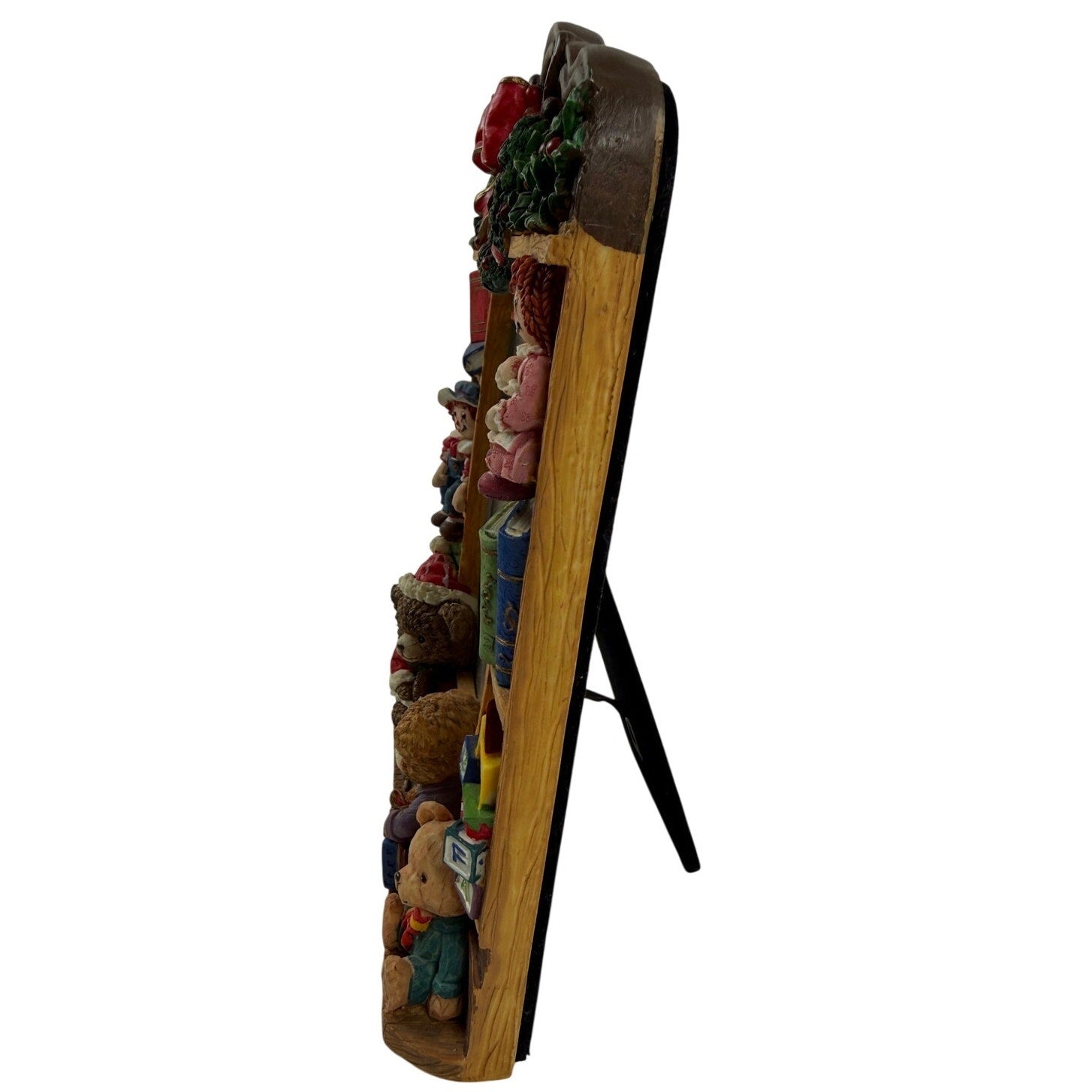 Vintage Christmas Teddy Bear Toy Shelf 3D Resin Photo Frame 3 5x5