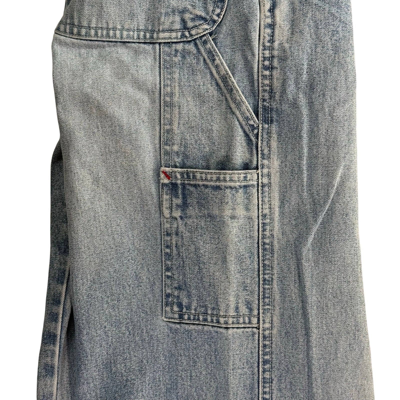 Vintage 90s GAP Denim Overalls Girls Medium Wide Leg Adjustable Straps