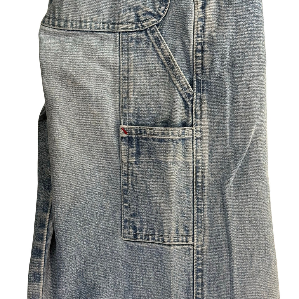 Vintage 90s GAP Girls Medium Denim Overalls Wide Leg Adjustable Straps