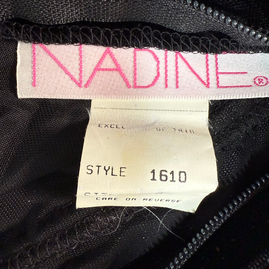 Vintage 90s Nadine Black Velvet Maxi Formal Dress Women’s Juniors 3