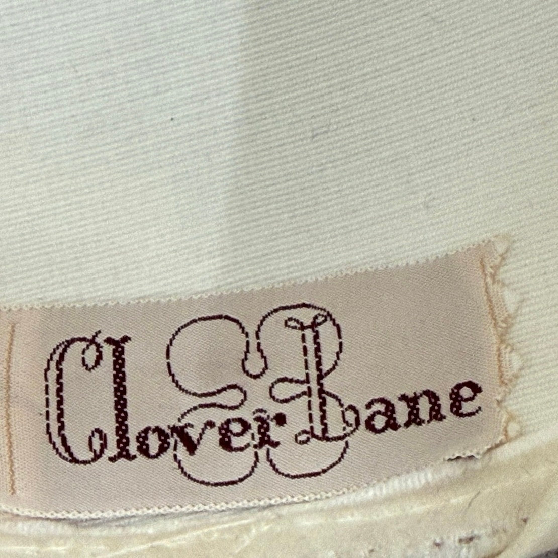 Vintage 1950s Clover Lane White Satin Velveteen Bow Cap Hat