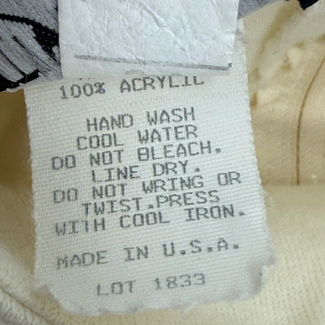 Vintage 80s Positive Attitude Ivory Sweater Dress Gold Anchor Buttons Medium