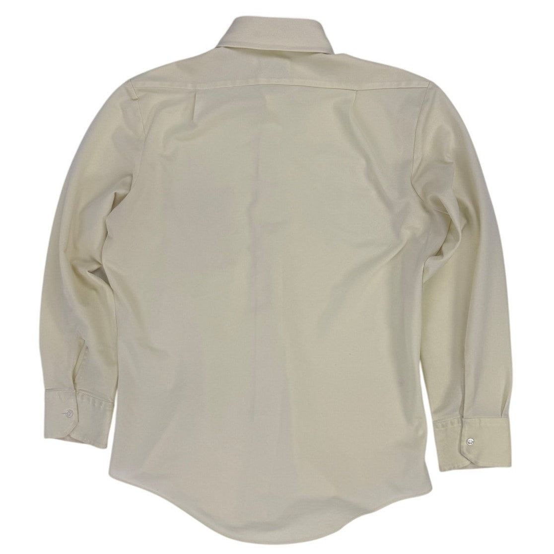 Vintage 70s Darwin Yellow Polyester Knit Point Collar Shirt Mens 42 Chest