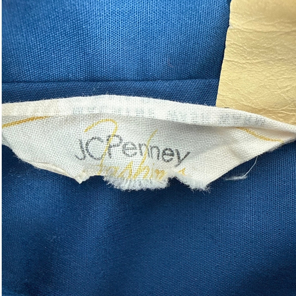 Vintage 70s JCPenney Navy Blue Long Sleeve Button-Down Blouse Women's Small