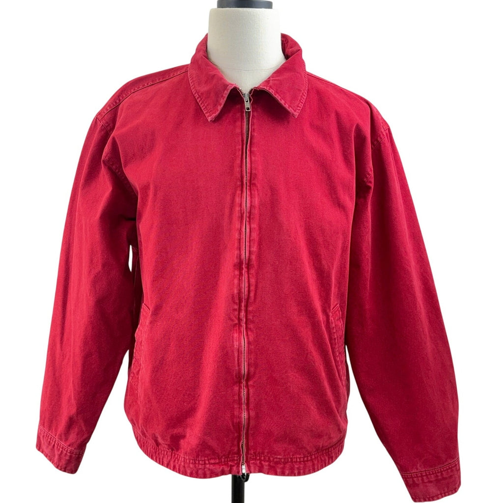 GAP Men's Red Cotton Zip Jacket Large Casual Lightweight Bomber Coat