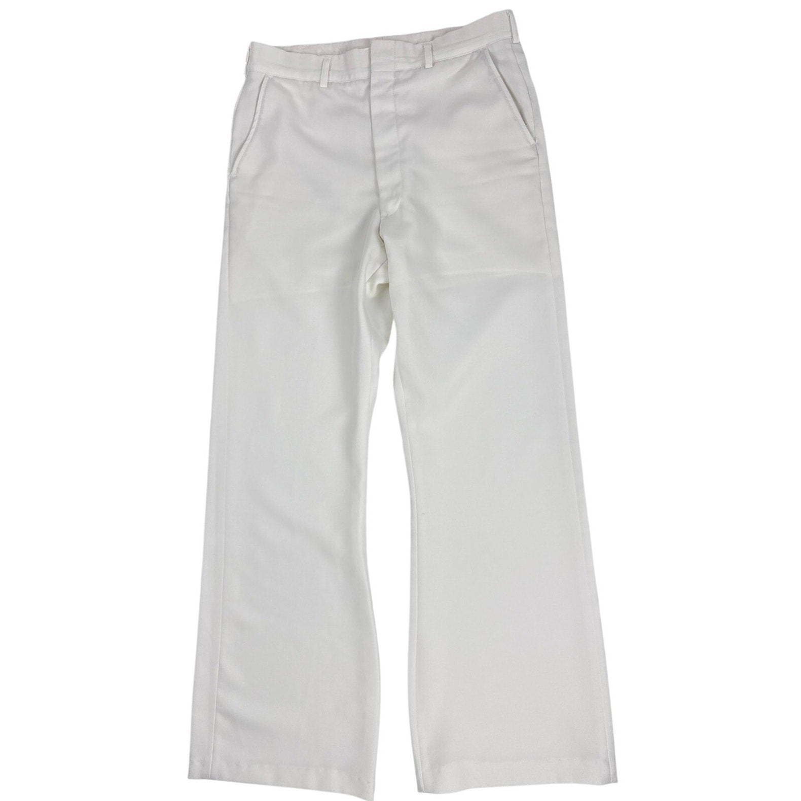Vintage 80s US Navy White Dress Uniform Pants Wide Leg Men’s 34L