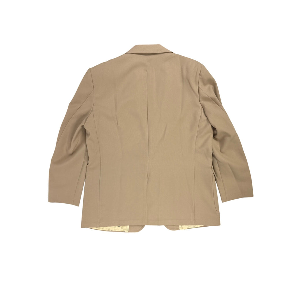 Vintage 70s The Classic Collection Tan Cream Gold Button Blazer Mens L