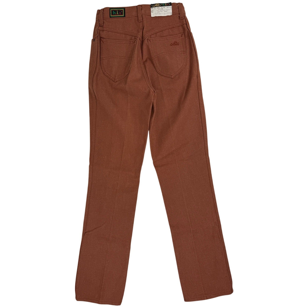 Vintage 80s Chic by H.I.S. Super Straight High Rise Brown Pants Women's 28x33